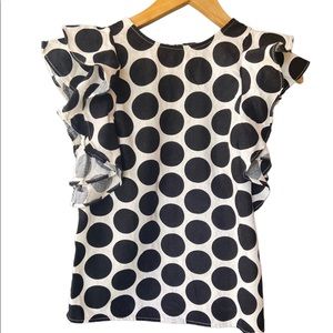 Who what wear black/white polka dot blouse